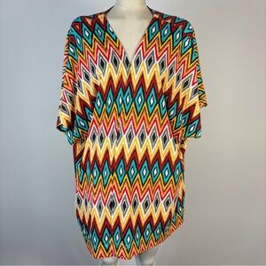 Panhandle Slim Multicolor Chevron Blouse S/M